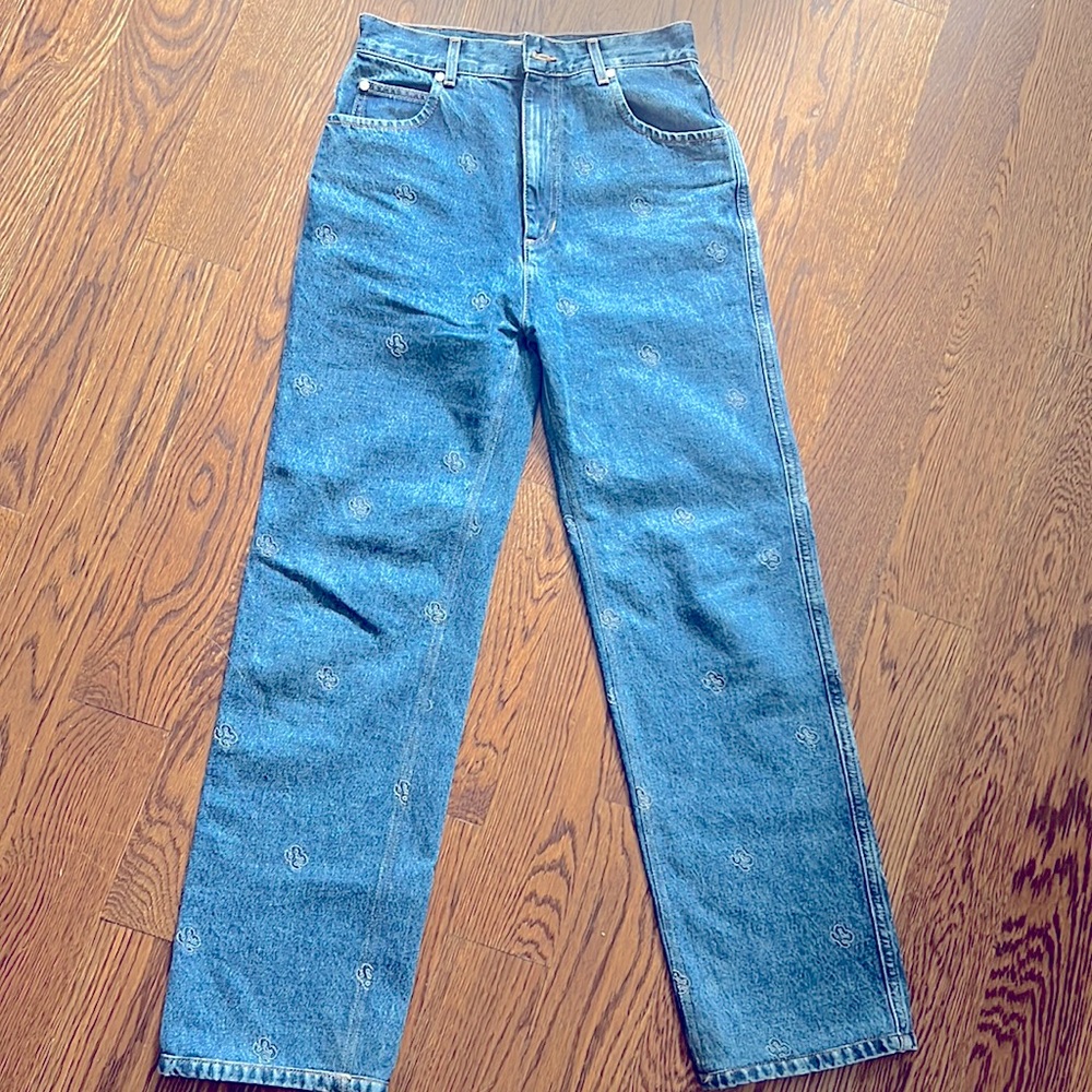 Sandro Double-S Embroidered Straight Jeans